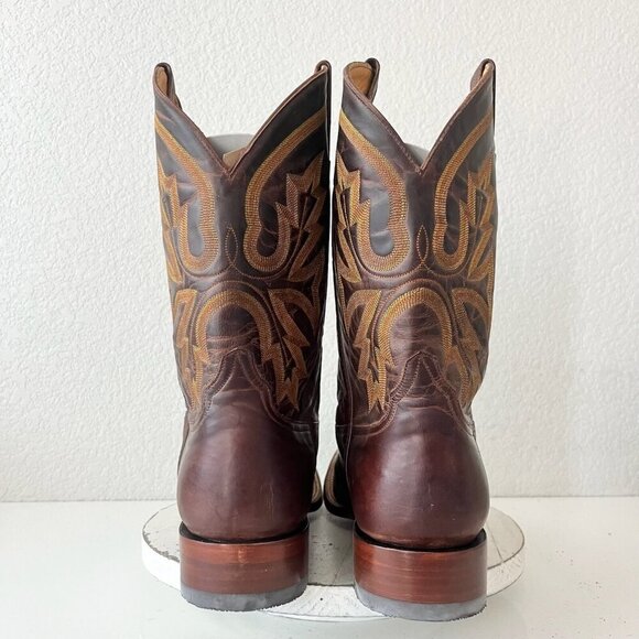 NEW Rod Patrick Mens Cowboy Boots 14.5A Perro Loco Brown Western Square Toe - Picture 3 of 13